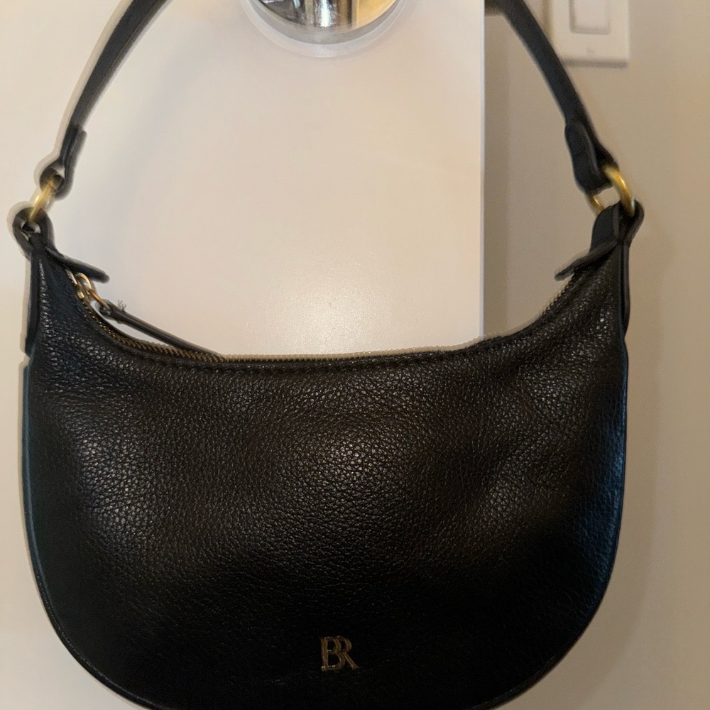 Black Leather Shoulder Bag